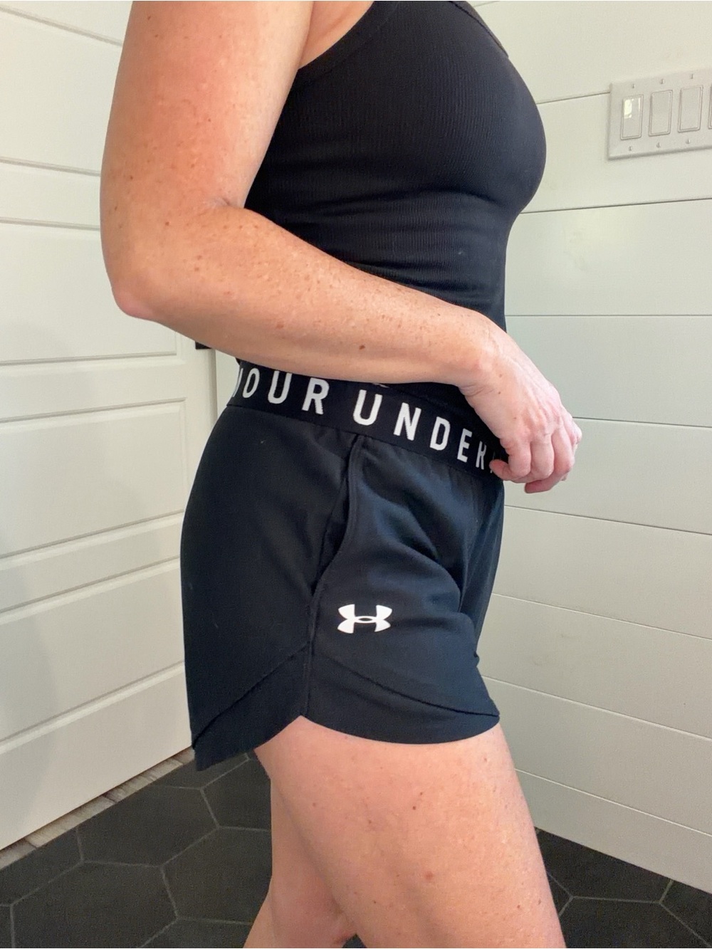 Under Armour Black Women’s Elastic Logo Lounge Shorts